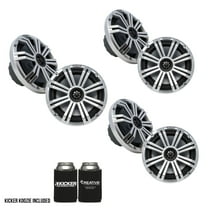 Kicker 8" Silver Marine LED Speakers - 3-Pairs of OEM replacement speakers