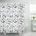 thumbnail image 1 of Cortina de Ducha ABPHQTO Hello Sea Doodle Graphics Playa Ancla Azul 160x180 cm, 1 of 1