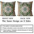 thumbnail image 2 of Boho Throw Pillow Covers 16x16 inch Set of 2 Monaco Rug Persian Carpet Double Sided Pattern Cotton Soft Pillow Case Cushion Cover Pillowcase for Couch Sofa Bed Decorative (Green), 2 of 6