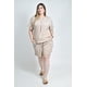 thumbnail image 4 of Conjunto blusa y short con textura Roman Fashion /Tallas Extras, 4375 (Beige) beige 38, 4 of 7