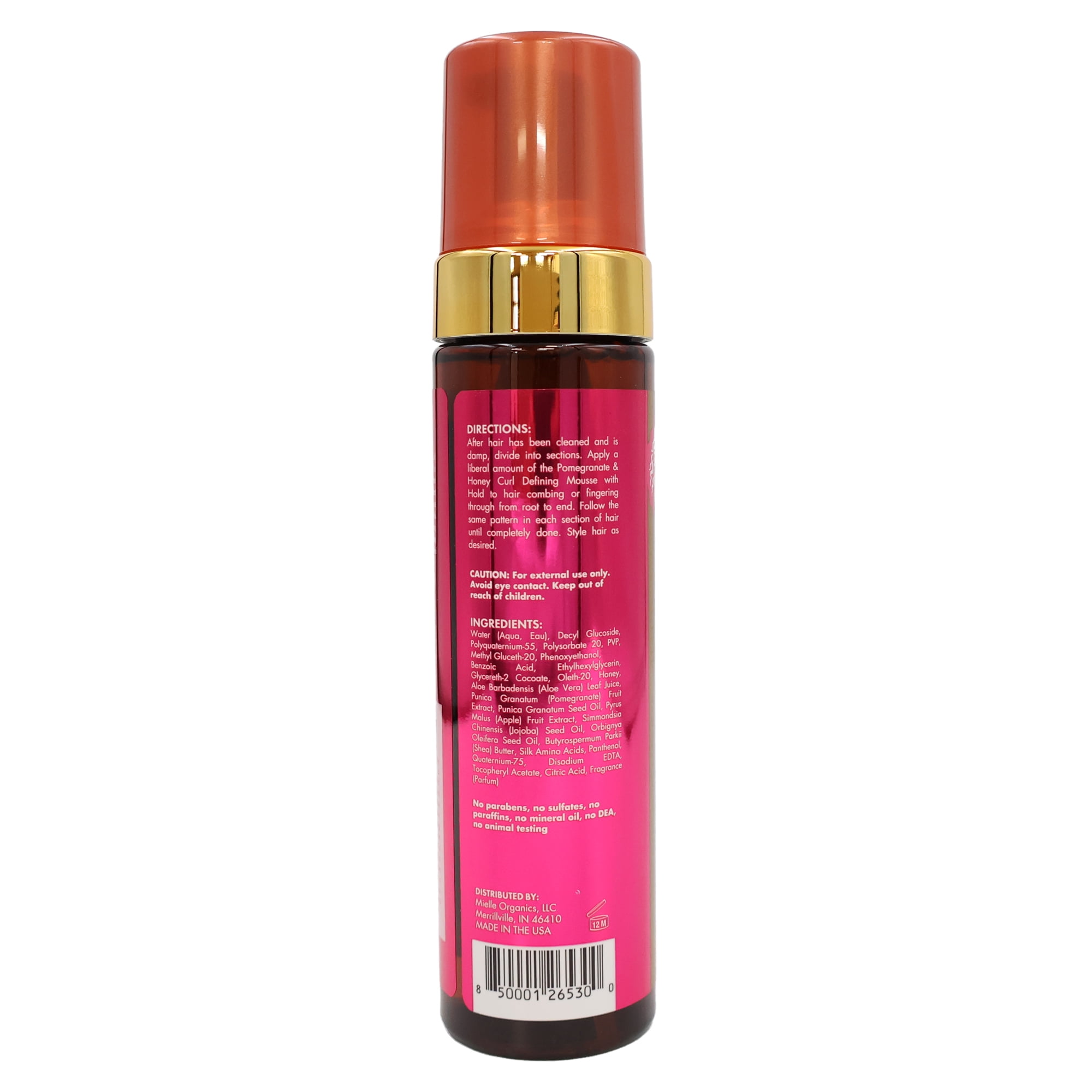 Mielle Pomegranate and Honey Curl Defining Mousse with Hold, 7.5 Oz.