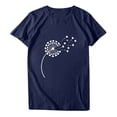 thumbnail image 4 of Irrsuirnr Womens Summer Tops 2024 Short Sleeve Crewneck Casual Dressy Tops Shirts Soft Fashion Floral Printed Blouses Loose Fit Basic Tops Tees, 4 of 7
