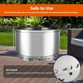 thumbnail image 5 of Garvee Fire Pits for Garden, 42 Inch Smokeless Fire Pit, 304 Stainless Steel Wood Burning Fireplaces with Removable Ash Pan & Stand, Portable Safe Burning Firepit ,Ideal for Outside Patio Camping, 5 of 7