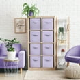 thumbnail image 2 of Sorbus 13 Inch Collapsible Fabric Storage Cubes, 8 Foldable Baskets for Organizing for Closet, Shelves, Clothes, Toys, Books, Pastel Purple, 2 of 7