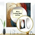 thumbnail image 3 of Designart "Spiral Euphony" Abstract Spirals Square Mirror Wall Decor Transitional - Large Gold Square Bathroom Mirror - Square Printed Wall Mirror Art, 3 of 5