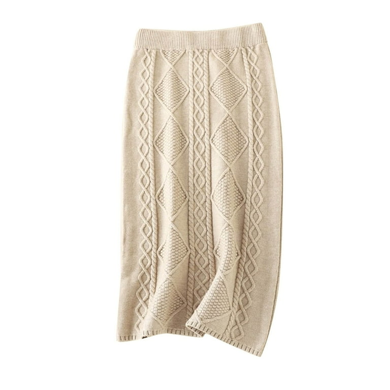 Long wool skirts