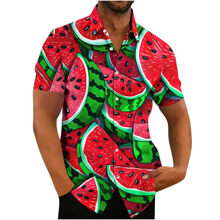 Tシャツ・カットソー Men Oversize Fit Summer Hawaiian Shirt HM1425 Xysaqa Hawaiian Shirt for Men Funny Tshirts Men's Hawaiian