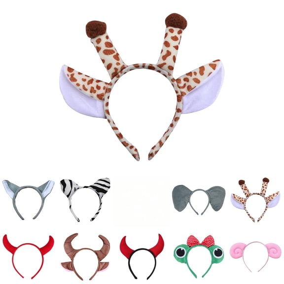 Plush Animal Headband for Women BWASD Casual Fashion Bow Knot Wide Headband Soft Furry Cute Hair Accessories Hoop Party Outfit Daily Wear Black