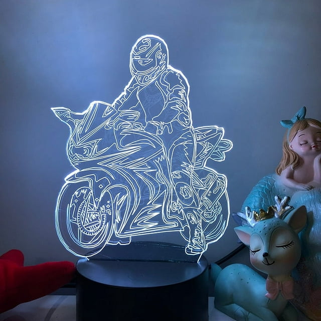Motocicletas con luz nocturna LED 3D Jonathan Reas que cambia de color