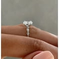 thumbnail image 4 of solitaire jewels 1.5CT Oval Moissanite Hidden Halo Engagement Ring For Women, 10K White Gold, 4 of 5