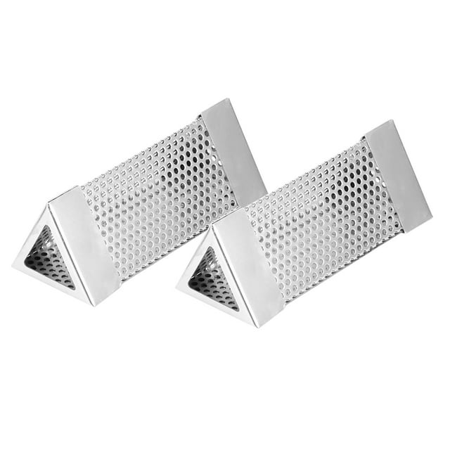 OTVIAP BBQ Smoker,Barbecue Tools, 2Pcs BBQ Grill Smoker Tube Mesh Tube Pellets Smoke Box 6in Stainless Steel Barbecue Accessory