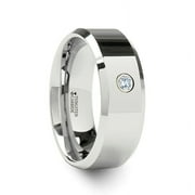 Waterford Beveled Diamond Tungsten Wedding Band