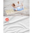 thumbnail image 4 of Weeping Flowers Yoga Towel for Hot Yoga Non Slip, Yellow Grey Spring Floral Rustic Burlap Yoga Mat Towel Absorbent Yoga Sweat Towels Microfiber Hot Yoga Blanket for Bikram Pilates 26"x70", 4 of 7