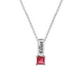 thumbnail image 2 of Personalized Family Charm Pendant with Up to 6 Square-Shaped Birthstones, 2 of 2
