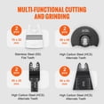 thumbnail image 3 of KFFKFF 30PCS Oscillating Saw Blades, Universal Quick Release Oscillating Saw Blades, 8 Types Wood Metal Plastic Oscillating Tool Blades, Fit Dewalt Bosch Milwaukee Hitachi Chicago Craftsman, 3 of 9