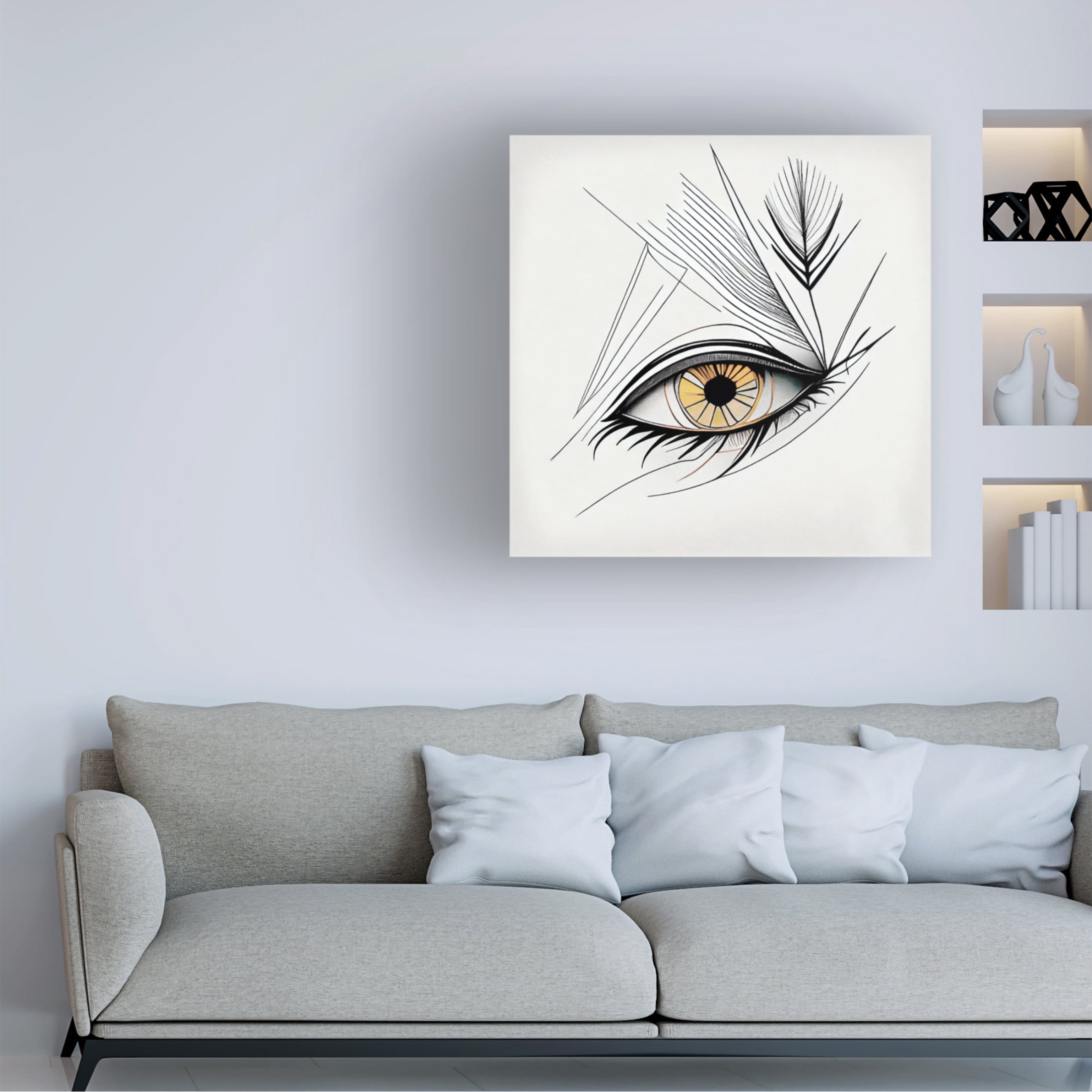Canvas Wall Art - Sasha 'Inside Vision II' Wall Art for Living Room, Bedroom, or Office Décor by Trademark Fine Art - 24 x 24 Inches