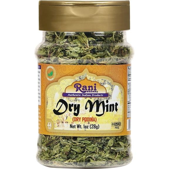 Rani Dry Mint Leaves (Podina Leaf) Spice, Dried Herb 1oz (28g) All Natural ~ Gluten Friendly | NON-GMO | Kosher | Vegan | Indian Origin
