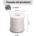 thumbnail image 2 of Pabilos para Velas, Mechas de Algodón para Hacer Velas, Ideal para Velas de Contenedor, Velas Aromáticas y Proyectos DIY, 2 Rollos x4, 2 of 4