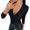 Black, variant on Sweaters for Women Trendy Lightweight Slim Bodycon Deep V Neck Pullover Comfy Ribbed Knit Casual Top, S