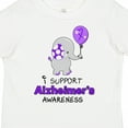 thumbnail image 4 of Inktastic I Support Alzheimer's Awareness Elephant with Purple Balloon Boys or Girls Toddler T-Shirt, 4 of 5