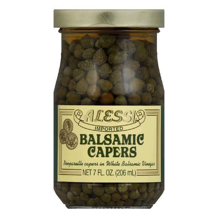 Alessi Capers White Balsamic, 7 OZ (Pack of 6) by