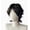 Black, variant on Men's Curly Wolf Tail Hair Wig - Realistic Synthetic Hair for Parties, Cosplay, and Costume Events