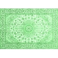 thumbnail image 1 of Ahgly Company Indoor Rectangle Medallion Emerald Green Traditional Area Rugs, 4' x 6', 1 of 4