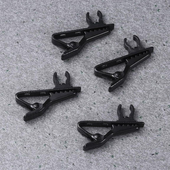 FONDOTIN 10Pcs Iron Voice Recording Mini Microphone Clip for Online Karaoke Mic Mount