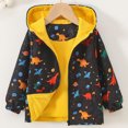 thumbnail image 5 of Toddler Boy's Cute Jackets Hooded Zipper Dinosaur Print Windproof Coats Kids Fall Outwear Size 3-4T, 5 of 7