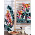 thumbnail image 2 of Spring Daisy Kitchen Dish Towels for Drying Dishes Set of 2, Turquoise Modern Abstract Art Dots Floral Waffle Weave Microfiber Hand Tea Bathroom Towels Quick Dry & Absorbent Towel 15.7x23.6, 2 of 7