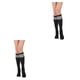 thumbnail image 1 of Medias de muslo alto a rayas Minnieouse Día de San Valentín Accesorios de mujer Fiesta de Halloween Raya negra morada CBP381919, 1 of 5