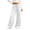 White#1, variant on Qingpeng Womens Drawstring Waist Wide Leg Sweatpants Solid Color Loose Straight Casual Pants with Pockets Winter Trendy Long Trousers