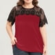 thumbnail image 3 of Tops tipo túnica de talla grande para mujer, blusa Sexy con cuello redondo, encaje, informal, suelta, verano OAVQHLG3B Store lin121212, 3 of 4