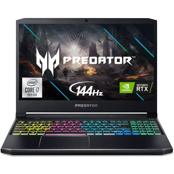 Acer Predator Helios 300 PH315-55 - Intel Core i7 - 12700H / up to 4.7 GHz - Win 11 Home - GF RTX 3060 - 16 GB RAM - 512 GB SSD - 15.6" IPS 1920 x 1080 (Full HD) @ 165 Hz - 2.5 Gigabit Ethernet - Wi-Fi 6E - abyssal black - kbd: US Intl