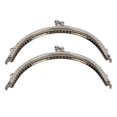 thumbnail image 1 of 2Pcs Metal Purse Frame Silver Kiss Clasp Lock Retro Semicircular Embossed Handle 15cm, 1 of 3