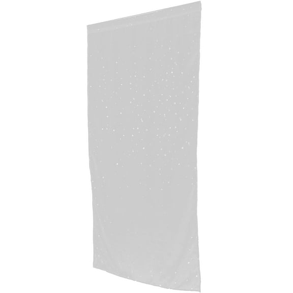 Clispeed White Sheer Curtains with Star Pattern for Window Screening and Room Decoration
