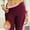 Wine, variant on LINGLANG Lined Leggings Women Tights Thermal Underwear High Waist Base Layer Bottoms Cold Weather Outdoor Thick Thermal Winter Warm Workout Yoga Pants