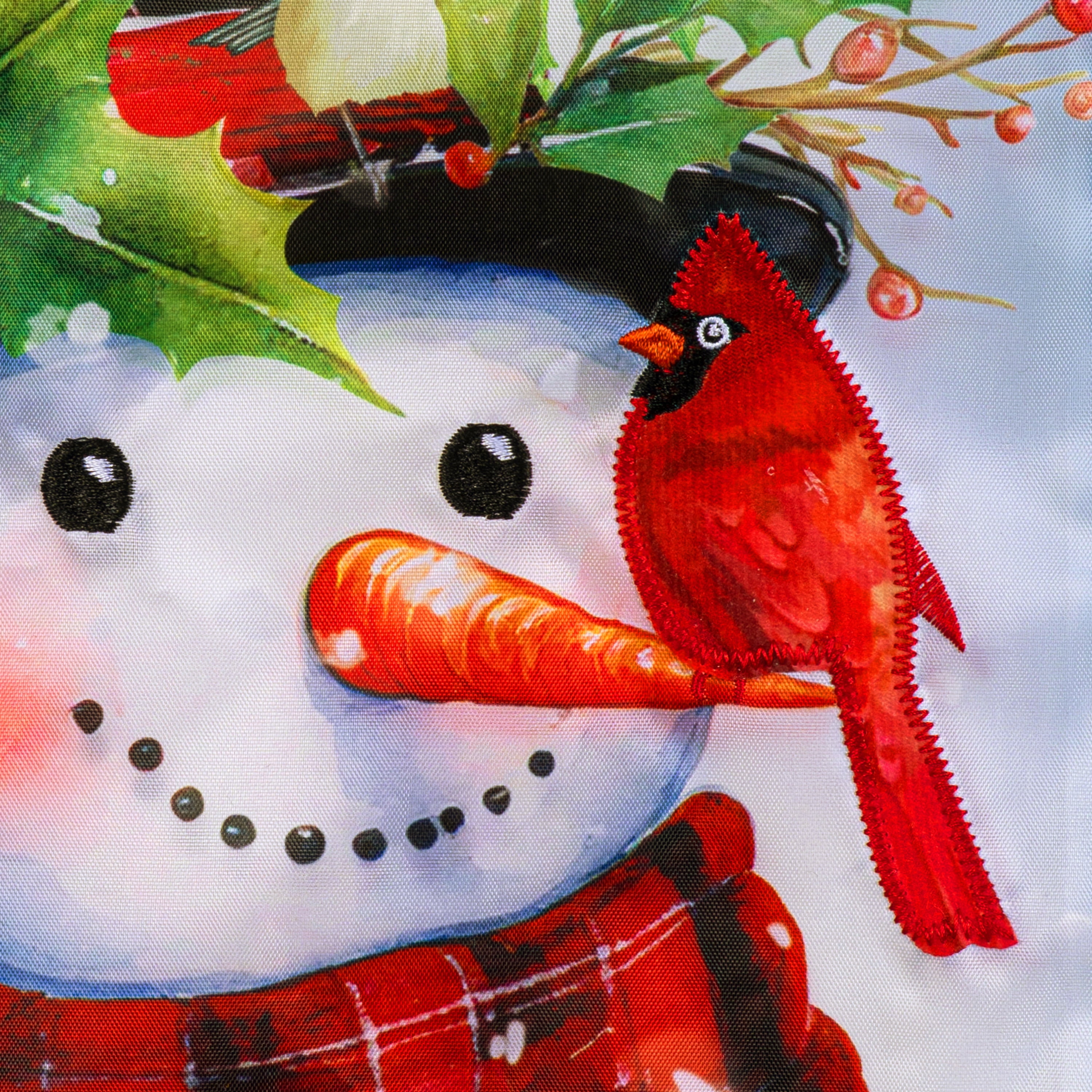 Meadow Creek Holiday Outdoor Yard Flag Snowman, Assembled 18 in. H x 14.5 in. W