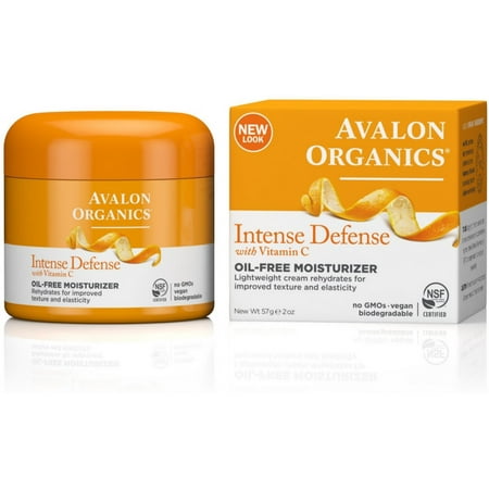 2 Pack - Avalon Organics Intense Defense with Vitamin C Oil-Free Moisturizer 2 (Best Drugstore Intense Moisturizer)