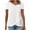 White, variant on Tops for Women Trendy Eyelet Ruffle Short Sleeve V Neck Irregularly Dressy Casual Tunic Tops