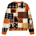 thumbnail image 5 of EliteGoogv Women's Halloween Graphic Cardigan Button Down Long Sleeve Knit Sweater Loose Fit Casual Fall Winter Outwear,XXL, 5 of 5