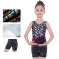 thumbnail image 4 of Little Girl Dance Suit Print Sleeveless Top and Flat Angle Training Shorts, 4 of 6