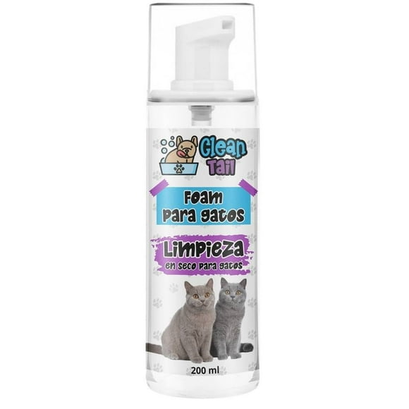 Foam para Gatos Clean Tail Limpieza en Seco 200 ml
