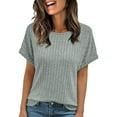 thumbnail image 2 of TODOZO T Shirts for Women Loose Fit Casual Lightweight Soft Basic Tees Summer Tops for Women 2025 Women Shirts Summer Sweaters Short Sleeve Tunic Tops 2025 Casual Business Blouses Mint Green Xl, 2 of 5