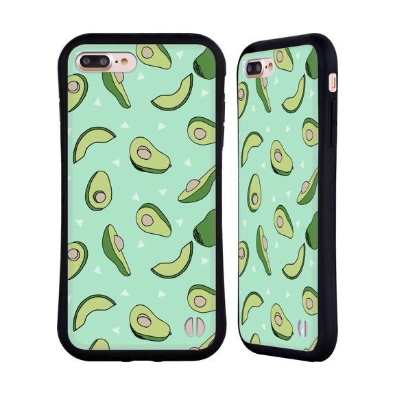 Head Case Designs Officially Licensed Andrea Lauren Design Food Pattern Avocado Hybrid Case Compatible with Apple iPhone 7 Plus / iPhone 8 Plus