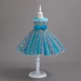 thumbnail image 2 of Otqutp A Line Toddler Girls Dress Toddler Kids Girls Prints Sleeveless Party Hoilday Photography Costome Court Style Tulle Mesh Dress Princess Clothes(Sky Blue,18-24 Months), 2 of 5