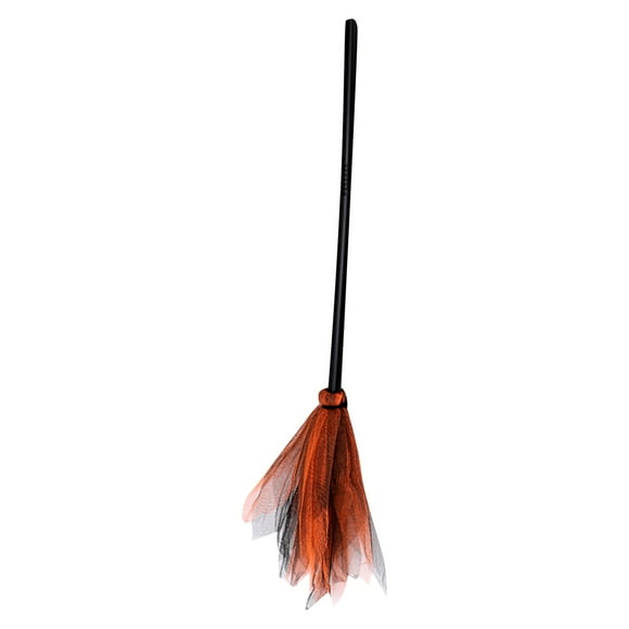 NAOJIE Halloween Witch Broom Plastic Witch Broomstick with Detachable Handle,Halloween Party Role-playing Props Accessories,Masquerade Show Dress Up Dance Party Supplies(Saffron)