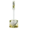 thumbnail image 4 of Locco Decor 5 Piece Acrylic Liquid 4D Floating Motion Bathroom Vanity Accessory Set Garden Botanic Green Plants Toothbrush Holder, Tumbler, Soap Dispenser, Soap Dish, Toiletbrush Holder Set, 4 of 4
