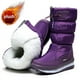 thumbnail image 4 of Botas de nieve de invierno para exterior, zapatos gruesos y cálidos con relleno de algodón para mujer, botas de media pantorrilla impermeables antideslizantes de talla grande, 4 of 6