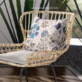 thumbnail image 3 of Amrita Sen Designs  18 x 18 in. Checkerboard & Flowers Broadcloth Indoor & Outdoor Blown & Closed Pillow - Beige, Blue & Yellow, 3 of 4